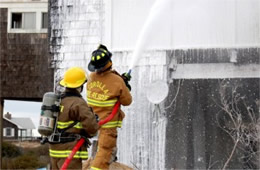 Firefighters Spraying Class A Foam