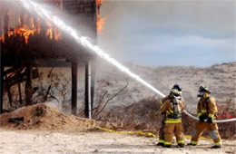 Firefighters Train at a Beach House Live Burn