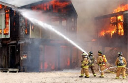 Firefighters Train at a Beach House Live Burn