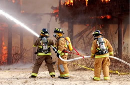 Firefighters Train at a Beach House Live Burn