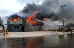 Firefighters Train at a Beach House Live Burn