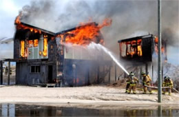 Firefighters Train at a Beach House Live Burn