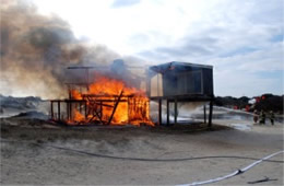 Firefighters Train at a Beach House Live Burn