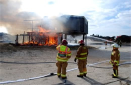 Firefighters Train at a Beach House Live Burn