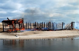 Remains of Beach House after Fire