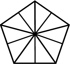 fraction tenths pentagon