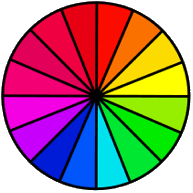 fraction circle sixteenths multi-color
