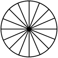 fraction circle sixteenths