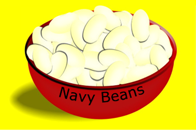 Bowl with Navy Beans