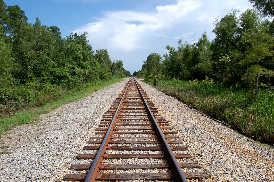 railroad tracks, parallel lines