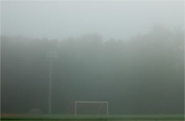 fog on a ballfield