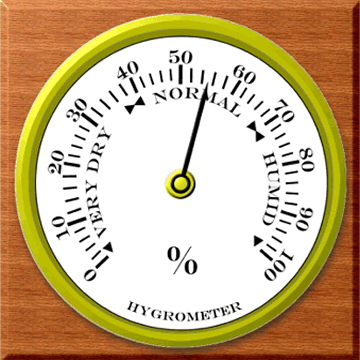 Hygrometer Mounted in Wood