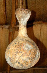 gourd inside native american longhouse