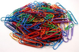 Plastic-covered Colored Paper Clips