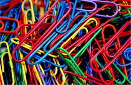 Plastic Covered Colored Paper Clips