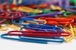 Plastic Covered Colored Paper Clips