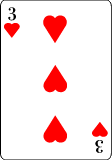 playing card three