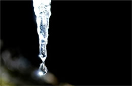 Water Drop from a Melting Icicle