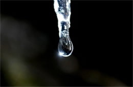 Water Drop from a Melting Icicle