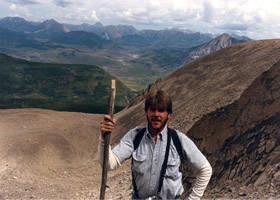 William Vann climbing a mountain in Crested Butte, Colorado